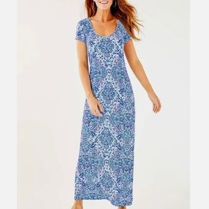 NWT Lilly Pulitzer Wynne Maxi Dress – Resort White Call My Shell Phone – Size M